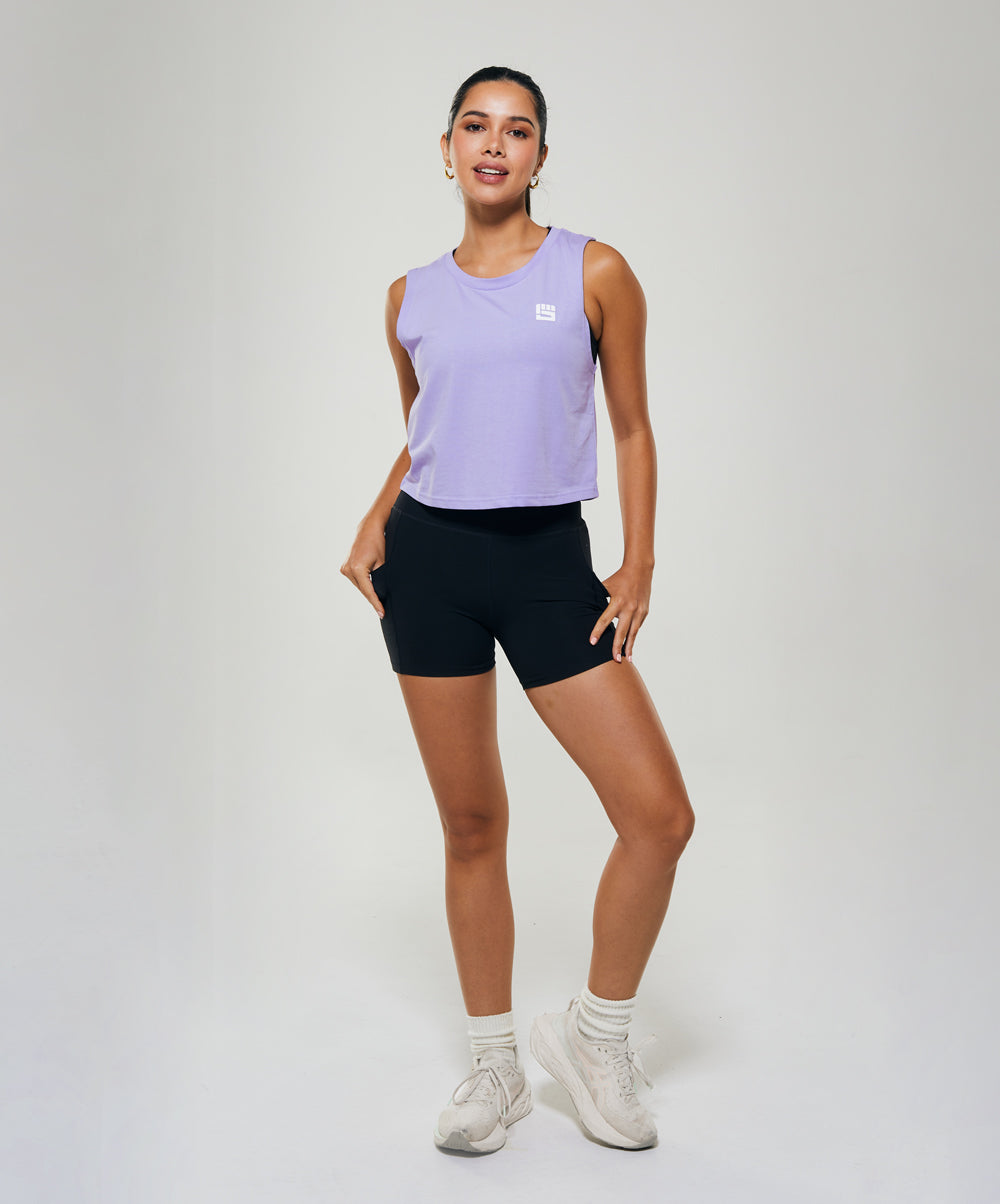 FLOW Crop Tank in Lavender