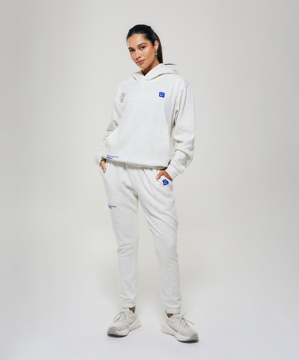 UNBROKEN BOXING Sweatpant in Heather White